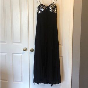 Betsy & Adam Strapless Black Prom Dress
